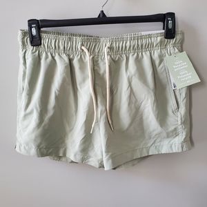H&M Swimwear, Pale Green Shorts, Mesh Built Ins
